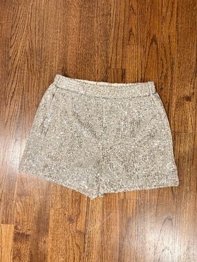Gianni Bini Gold Sequin High Waist Shorts